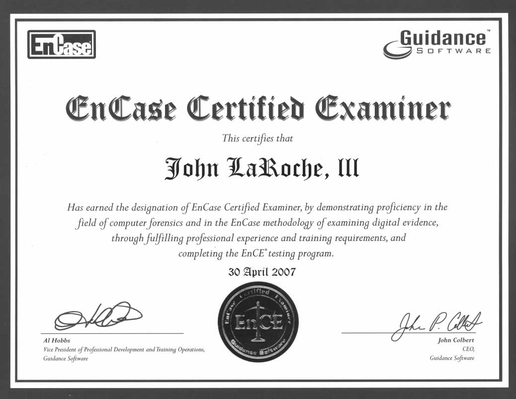 EnCe certfication